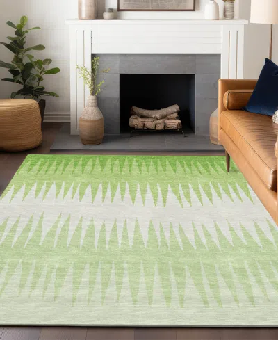 Addison Chantille Machine Washable Acn886 9'x12' Area Rug In Lime