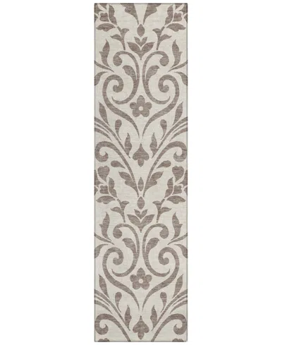 Addison Chantille Machine Washable Acn875 2'3"x7'6" Runner Area Rug In Taupe
