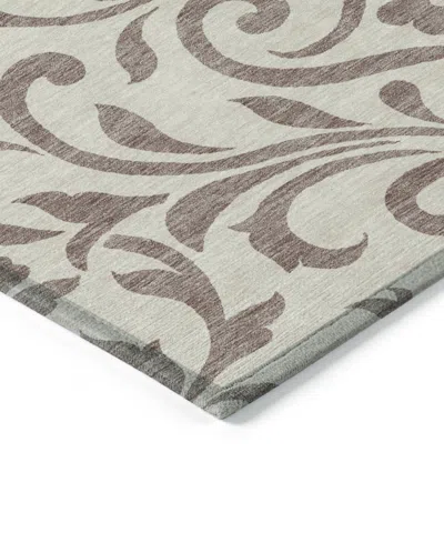 Addison Chantille Machine Washable Acn875 2'3"x7'6" Runner Area Rug In Taupe