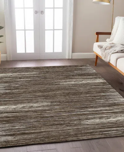 Addison Chantille Machine Washable Acn896 9'x12' Area Rug In Brown