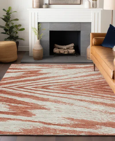 Addison Chantille Machine Washable Acn876 3'x5' Area Rug In Salmon