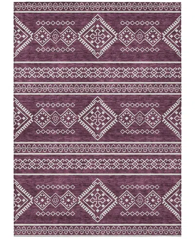 Addison Chantille Machine Washable Acn901 5'x7'6" Area Rug In Eggplant