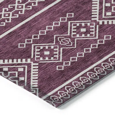 Addison Chantille Machine Washable Acn901 5'x7'6" Area Rug In Eggplant