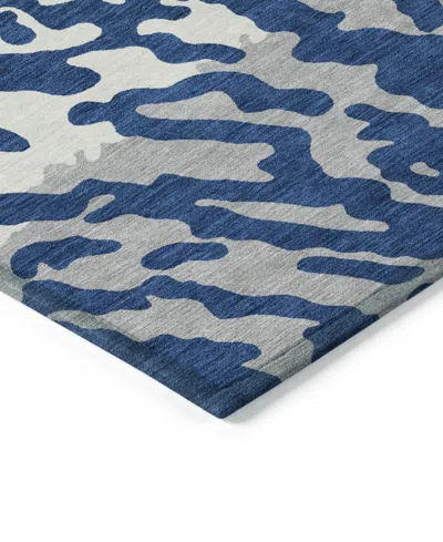 Addison Chantille Machine Washable Acn873 5'x7'6" Area Rug In Navy