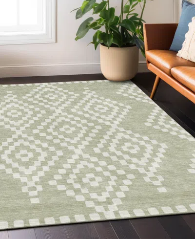 Addison Chantille Machine Washable Acn891 8'x10' Area Rug In Sage