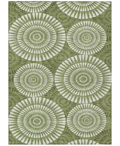 Addison Chantille Machine Washable Acn877 5'x7'6" Area Rug In Green