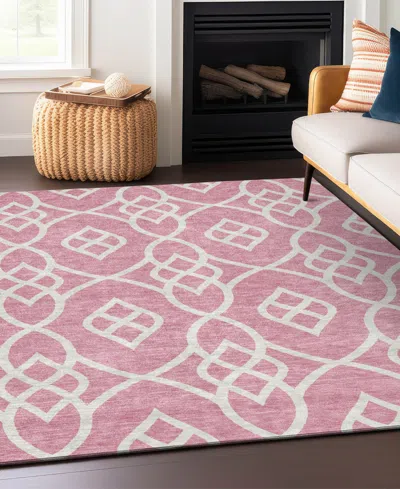 Addison Chantille Machine Washable Acn884 8'x10' Area Rug In Pink