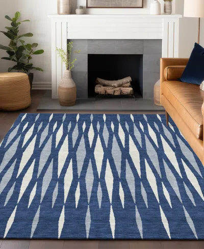 Addison Chantille Machine Washable Acn881 8'x10' Area Rug In Navy