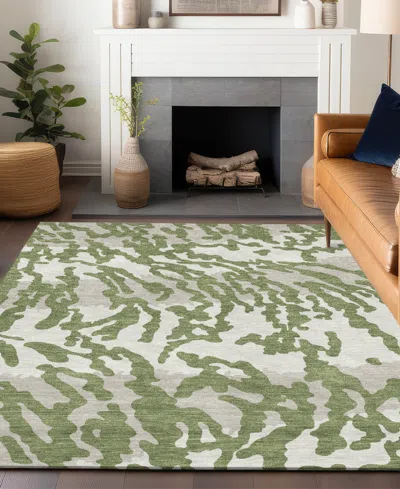 Addison Chantille Machine Washable Acn873 9'x12' Area Rug In Green