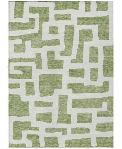 Addison Chantille Machine Washable Acn903 5'x7'6" Area Rug In Green