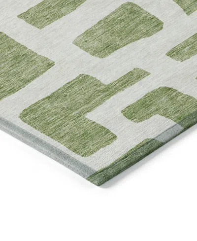Addison Chantille Machine Washable Acn903 5'x7'6" Area Rug In Green