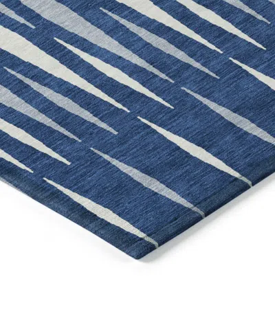 Addison Chantille Machine Washable Acn881 5'x7'6" Area Rug In Navy