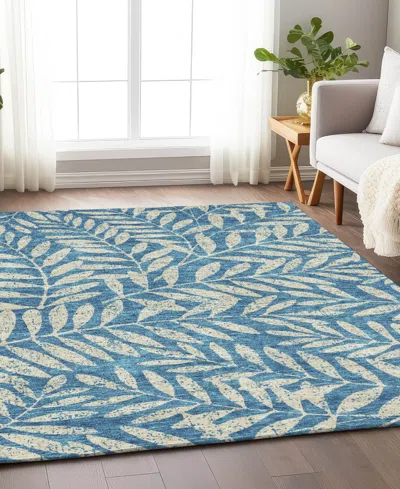 Addison Chantille Machine Washable Acn899 5'x7'6" Area Rug In Teal