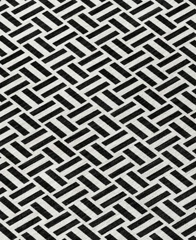 Addison Chantille Machine Washable Acn911 2'3"x7'6" Runner Area Rug In Black