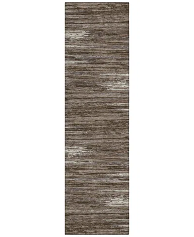 Addison Chantille Machine Washable Acn896 2'3"x7'6" Runner Area Rug In Brown