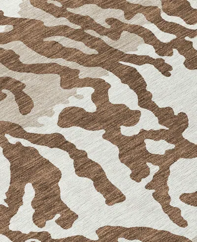 Addison Chantille Machine Washable Acn873 2'6"x3'10" Area Rug In Chocolate