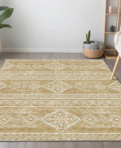 Addison Chantille Machine Washable Acn901 3'x5' Area Rug In Gold