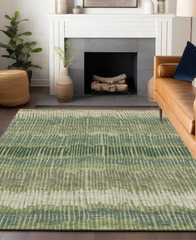 Addison Chantille Machine Washable Acn889 8'x10' Area Rug In Green