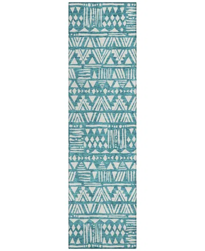 Addison Chantille Machine Washable Acn907 2'3"x7'6" Runner Area Rug In Teal