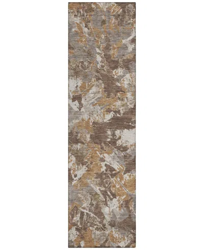 Addison Chantille Machine Washable Acn885 2'3"x7'6" Runner Area Rug In Brown