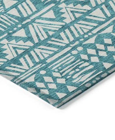 Addison Chantille Machine Washable Acn907 2'3"x7'6" Runner Area Rug In Teal