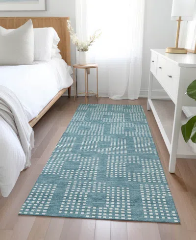 Addison Chantille Machine Washable Acn890 2'3"x7'6" Runner Area Rug In Teal