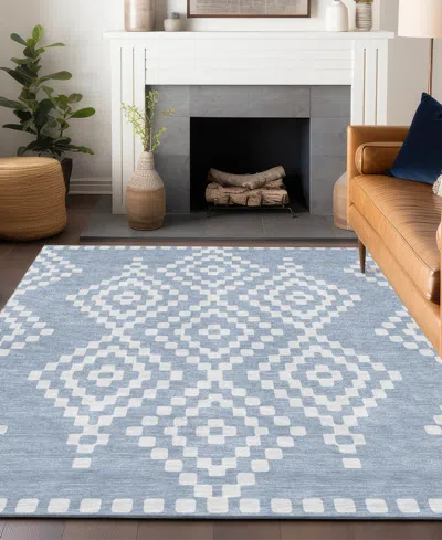 Addison Chantille Machine Washable Acn891 3'x5' Area Rug In Denim
