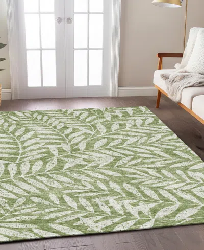 Addison Chantille Machine Washable Acn899 5'x7'6" Area Rug In Green