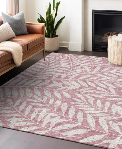 Addison Chantille Machine Washable Acn899 5'x7'6" Area Rug In Rose