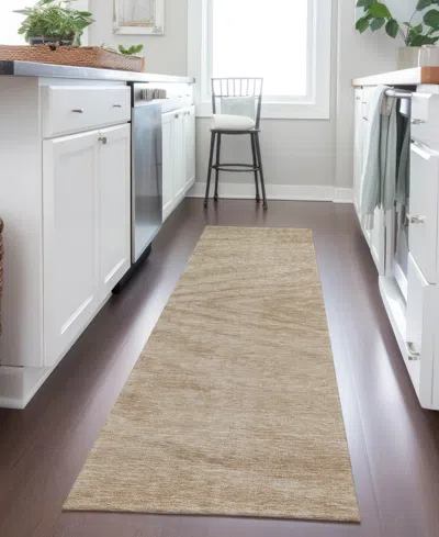 Addison Chantille Machine Washable Acn876 2'3"x7'6" Runner Area Rug In Khaki