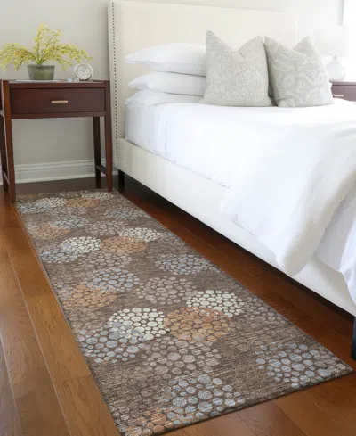 Addison Chantille Machine Washable Acn908 2'3"x7'6" Runner Area Rug In Cocoa