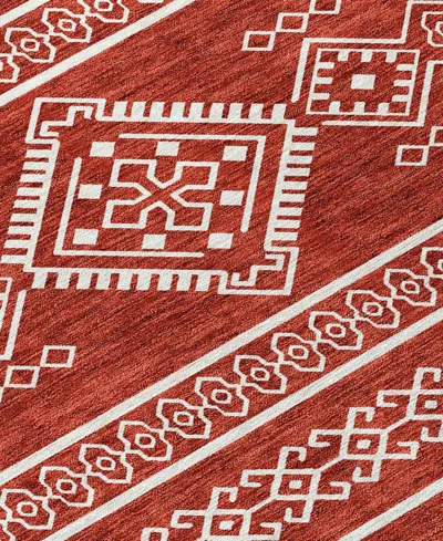 Addison Chantille Machine Washable Acn901 2'3"x7'6" Runner Area Rug In Red