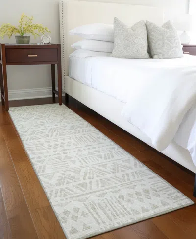 Addison Chantille Machine Washable Acn907 2'3"x7'6" Runner Area Rug In Ivory