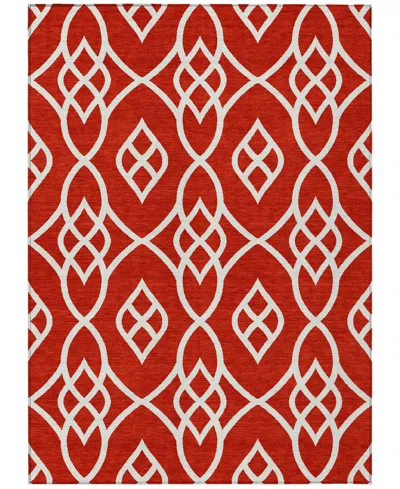 Addison Chantille Machine Washable Acn884 2'6"x3'10" Area Rug In Red