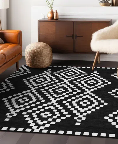 Addison Chantille Machine Washable Acn891 8'x10' Area Rug In Black