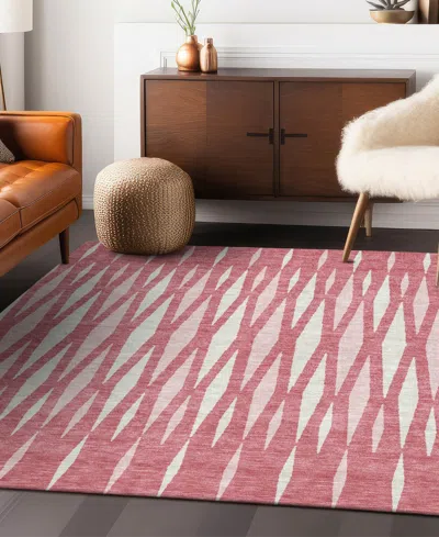 Addison Chantille Machine Washable Acn881 8'x10' Area Rug In Rose