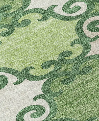 Addison Chantille Machine Washable Acn883 2'3"x7'6" Runner Area Rug In Green