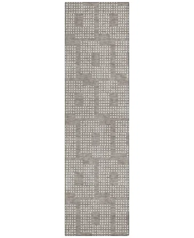 Addison Chantille Machine Washable Acn890 2'3"x7'6" Runner Area Rug In Taupe