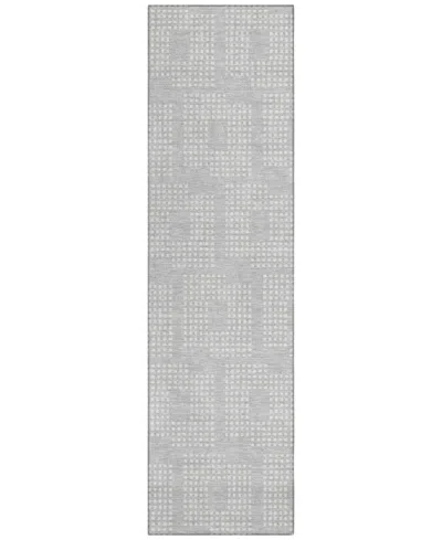 Addison Chantille Machine Washable Acn890 2'3"x7'6" Runner Area Rug In Silver