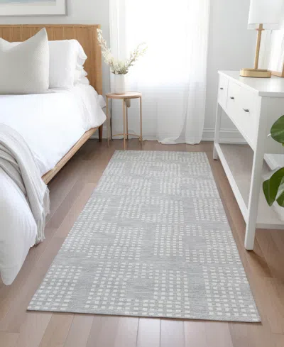 Addison Chantille Machine Washable Acn890 2'3"x7'6" Runner Area Rug In Silver