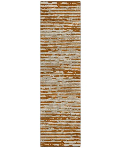 Addison Chantille Machine Washable Acn888 2'3"x7'6" Runner Area Rug In Paprika