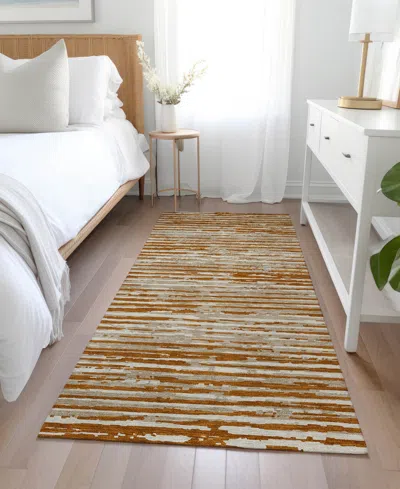 Addison Chantille Machine Washable Acn888 2'3"x7'6" Runner Area Rug In Paprika