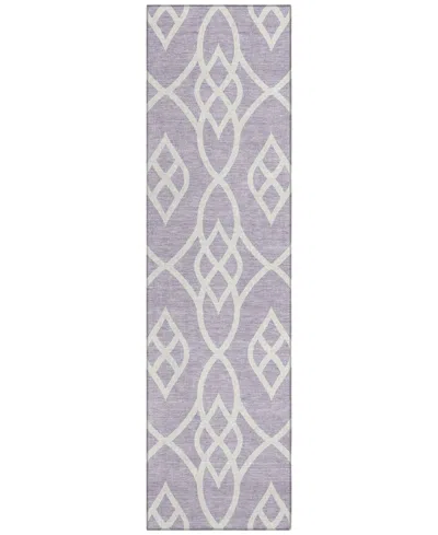 Addison Chantille Machine Washable Acn884 2'3"x7'6" Runner Area Rug In Lavender