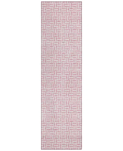 Addison Chantille Machine Washable Acn911 2'3"x7'6" Runner Area Rug In Pink