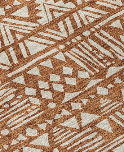 Addison Chantille Machine Washable Acn907 5'x7'6" Area Rug In Terracotta
