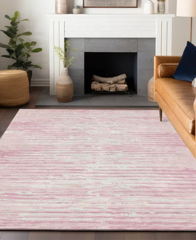 Addison Chantille Machine Washable Acn888 2'6"x3'10" Area Rug In Pink