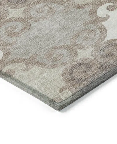 Addison Chantille Machine Washable Acn883 2'3"x7'6" Runner Area Rug In Taupe