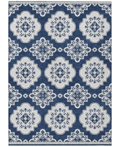 Addison Chantille Machine Washable Acn878 2'6"x3'10" Area Rug In Navy