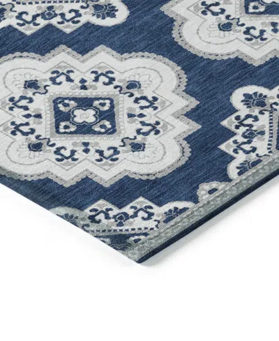 Addison Chantille Machine Washable Acn878 2'6"x3'10" Area Rug In Navy