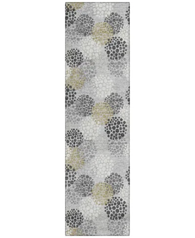 Addison Chantille Machine Washable Acn908 2'3"x7'6" Runner Area Rug In Gray